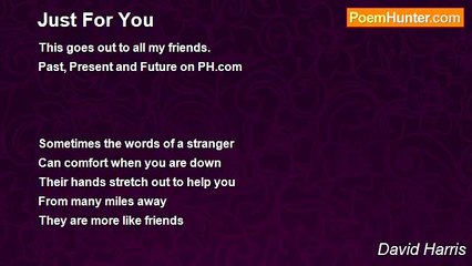 David Harris - Just For You