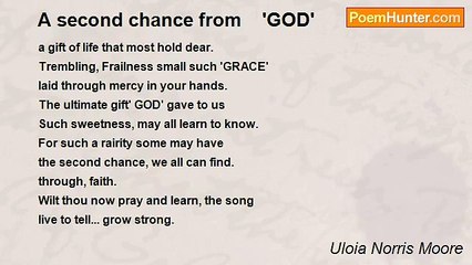 Uloia Norris Moore - A second chance from    'GOD'