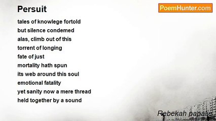 Rebekah papalie - Persuit