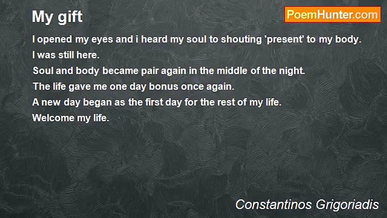 Constantinos Grigoriadis - My gift