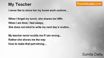 Sumita Datta - My Teacher