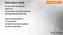 Stug Jordan - And Adam Said