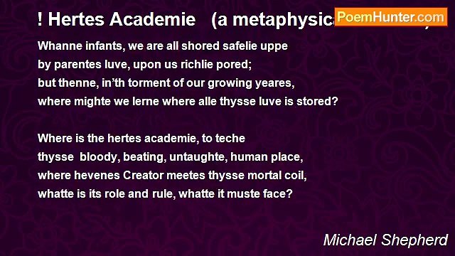 Michael Shepherd - ! Hertes Academie (a metaphysical exercise)