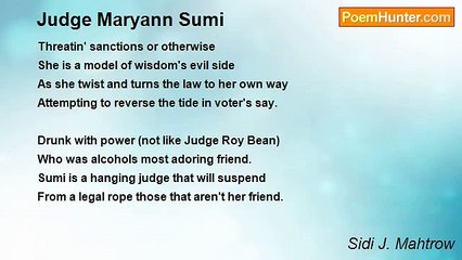 Sidi J. Mahtrow - Judge Maryann Sumi