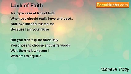 Michelle Tiddy - Lack of Faith