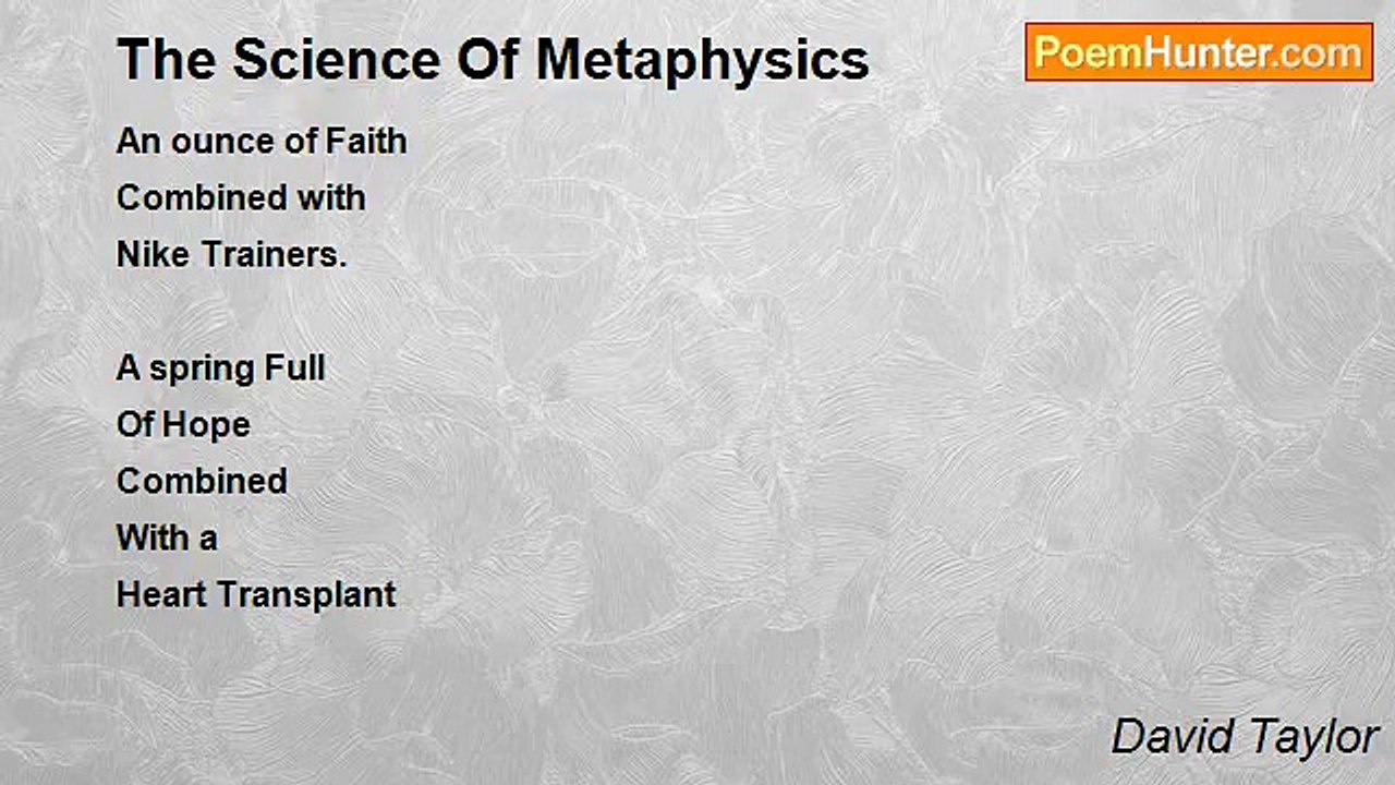 David Taylor - The Science Of Metaphysics