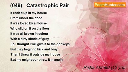 Risha Ahmed (12 yrs) - (049)   Catastrophic Pair