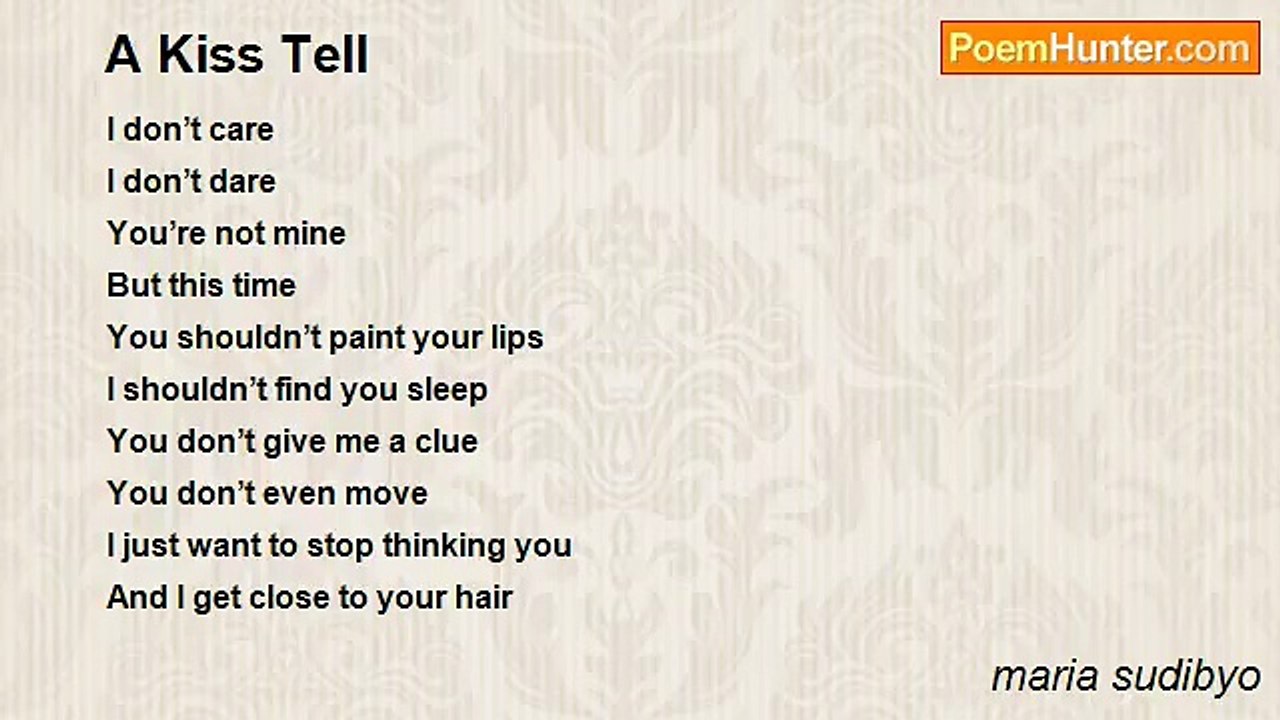 maria sudibyo - A Kiss Tell