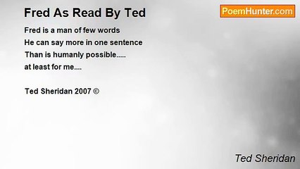 Ted Sheridan - Fred As Read By Ted