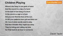 David Taylor - Children Playing