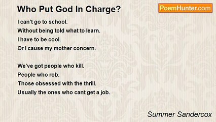 Summer Sandercox - Who Put God In Charge?