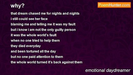 emotional daydreamer - why?