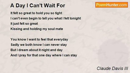 Claude Davis III - A Day I Can't Wait For