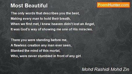 Mohd Rashidi Mohd Zin - Most Beautiful