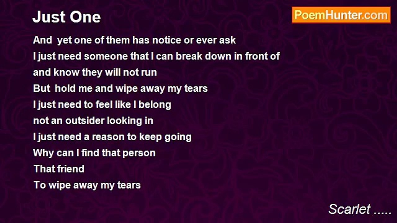 Scarlet ..... - Just One