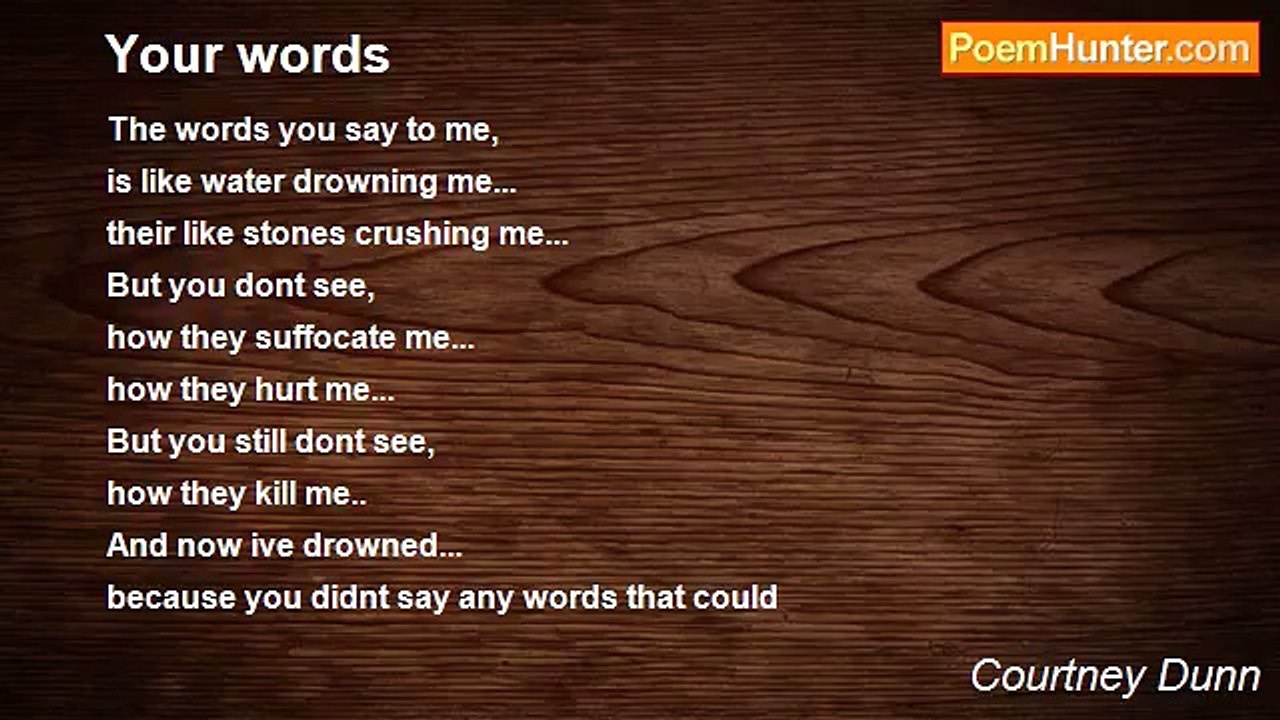 Courtney Dunn - Your words