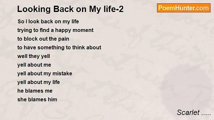 Scarlet ..... - Looking Back on My life-2