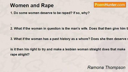 Ramona Thompson - Women and Rape