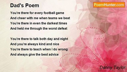 Danny Taylor - Dad's Poem