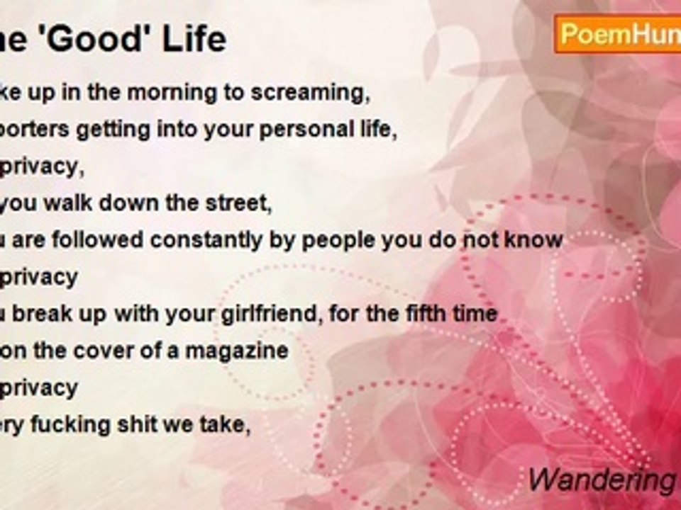 Wandering Scarlet - The 'Good' Life