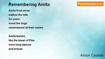 Alison Cassidy - Remembering Amita
