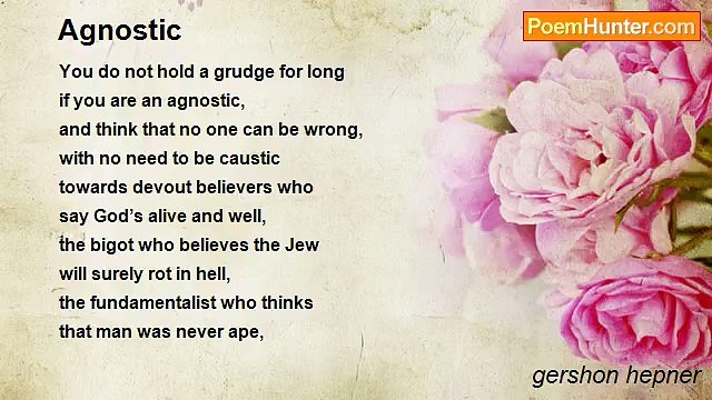 gershon hepner - Agnostic