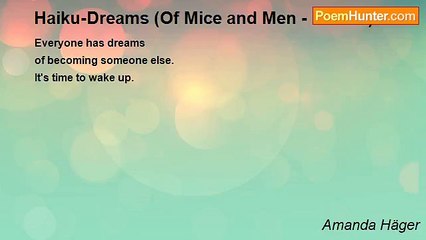 Amanda Häger - Haiku-Dreams (Of Mice and Men - Theme)