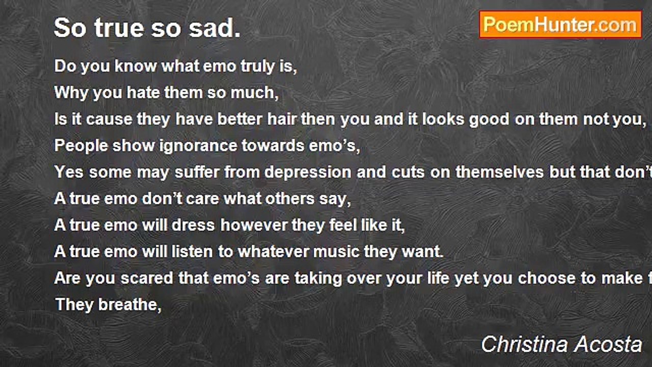 Christina Acosta - So true so sad.