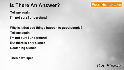 C.R. Ebowski - Is There An Answer?