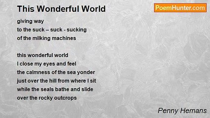 Penny Hemans - This Wonderful World