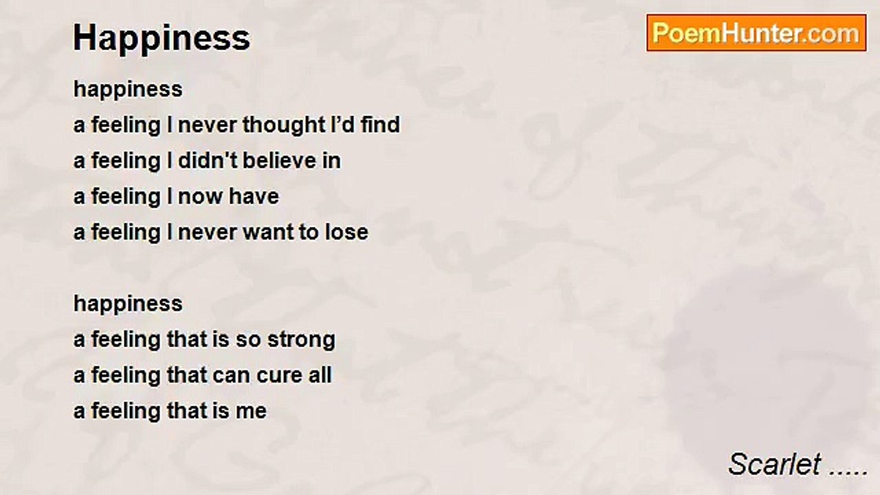 Scarlet ..... - Happiness