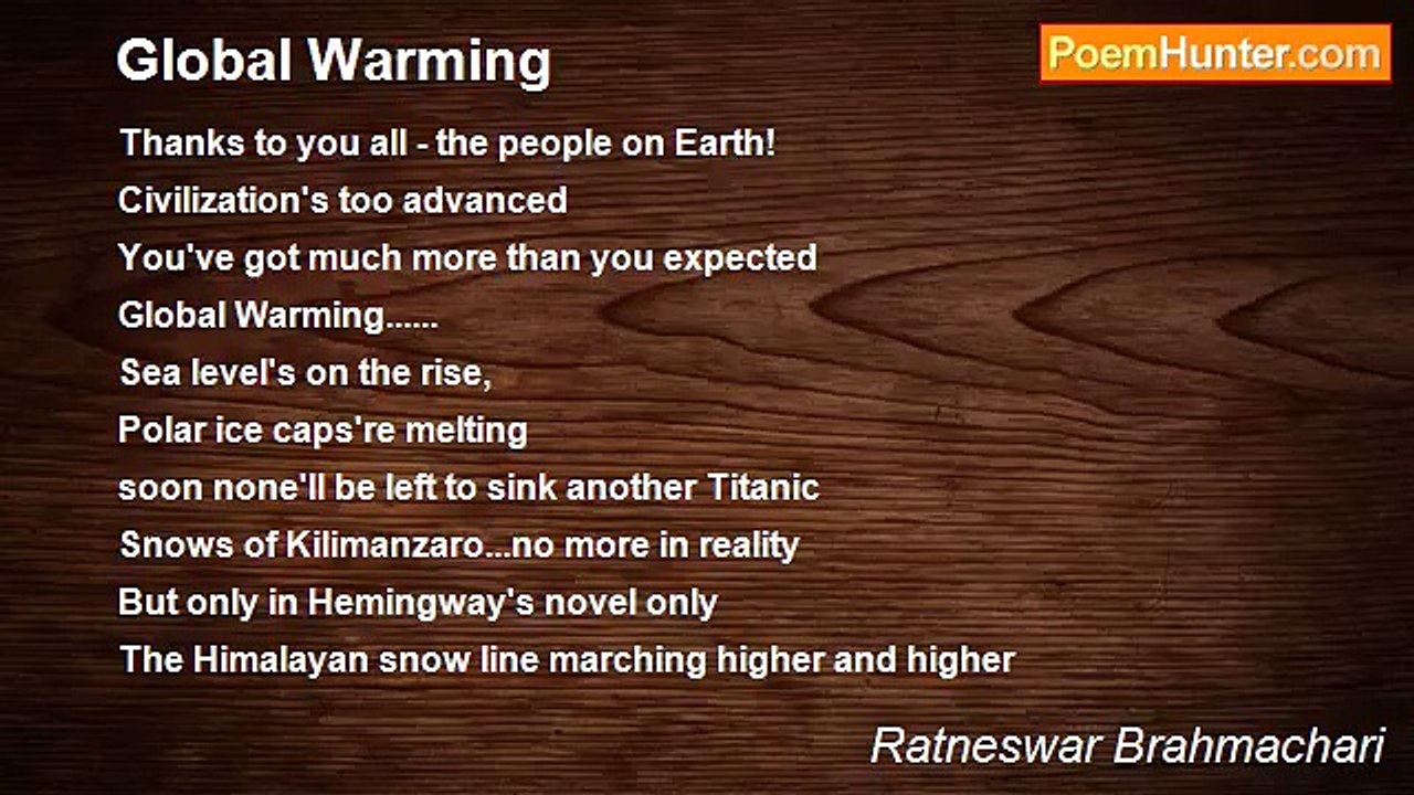 Ratneswar Brahmachari - Global Warming