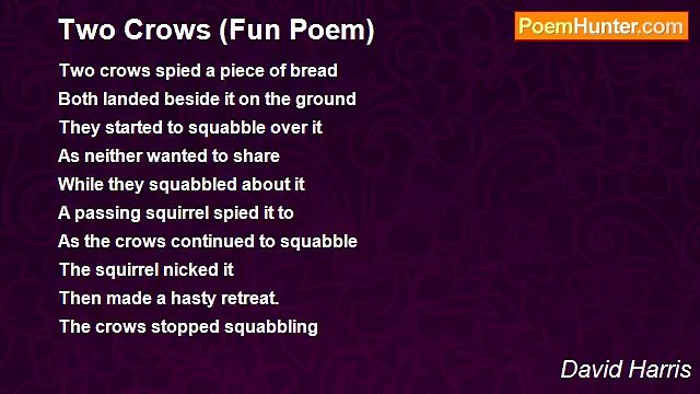 David Harris - Two Crows (Fun Poem)