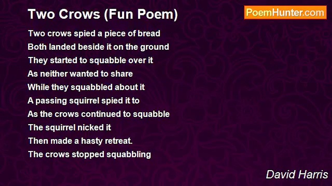 David Harris - Two Crows (Fun Poem)