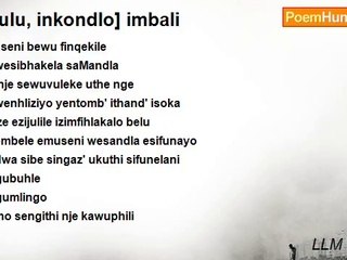 LLM Mbatha - [Zulu, inkondlo] imbali