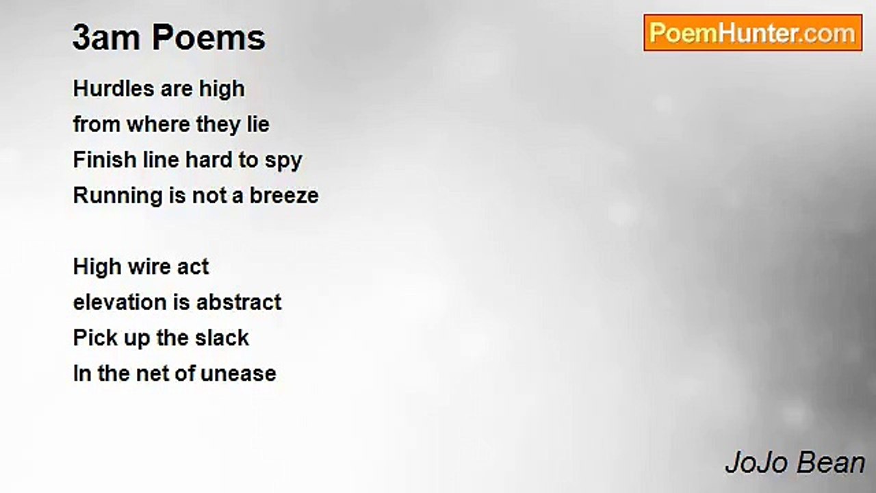 JoJo Bean - 3am Poems