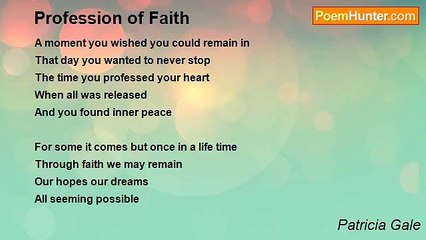 Patricia Gale - Profession of Faith