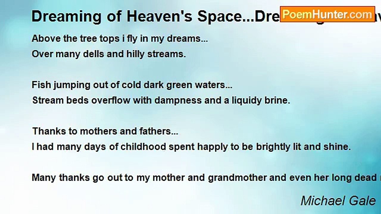 Michael Gale - Dreaming of Heaven's Space...Dreaming of Heaven's Race