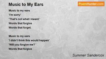 Summer Sandercox - Music to My Ears