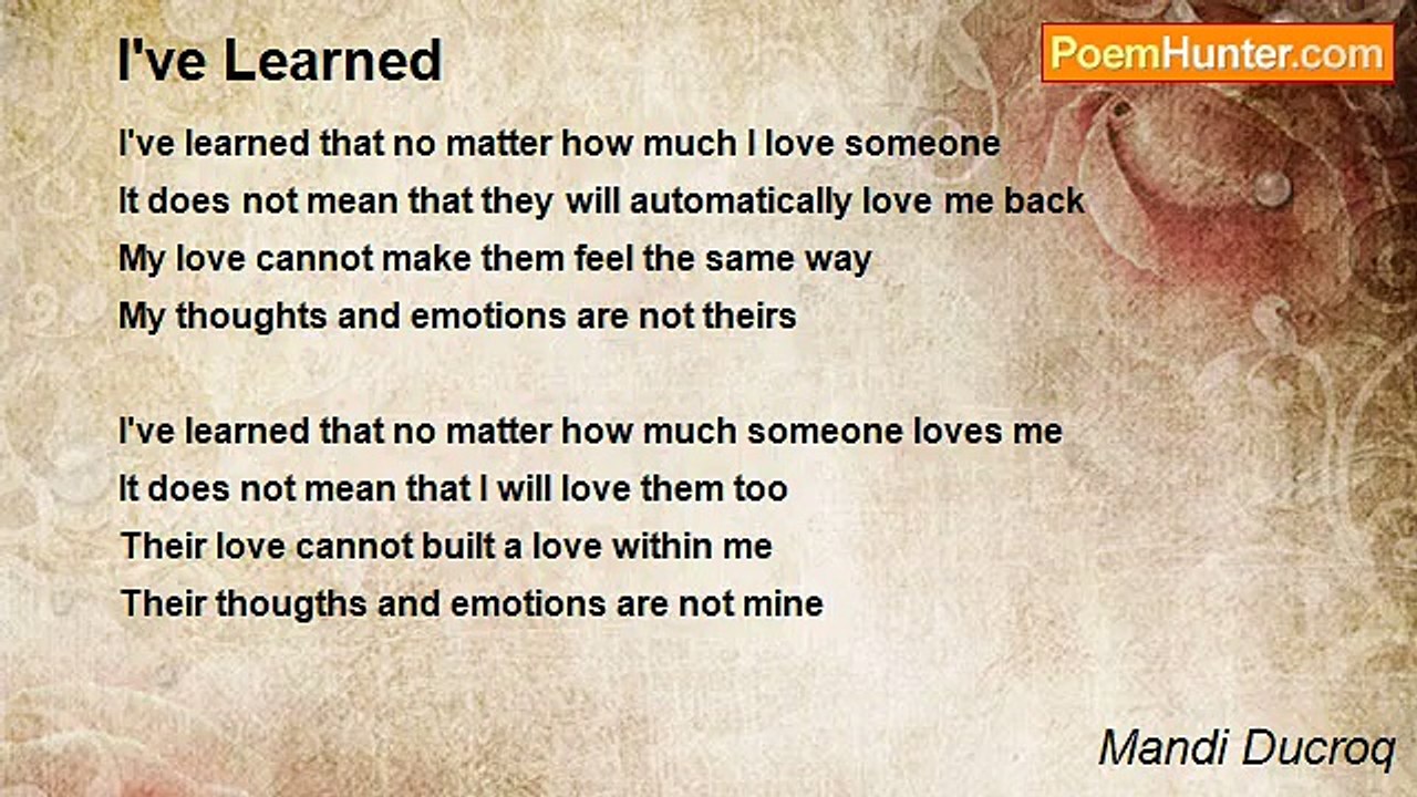 Mandi Ducroq - I've Learned