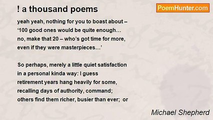 Michael Shepherd - ! a thousand poems