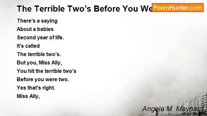 Angela M. Maynard - The Terrible Two’s Before You Were Two