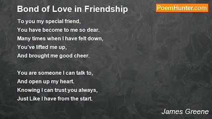 James Greene - Bond of Love in Friendship