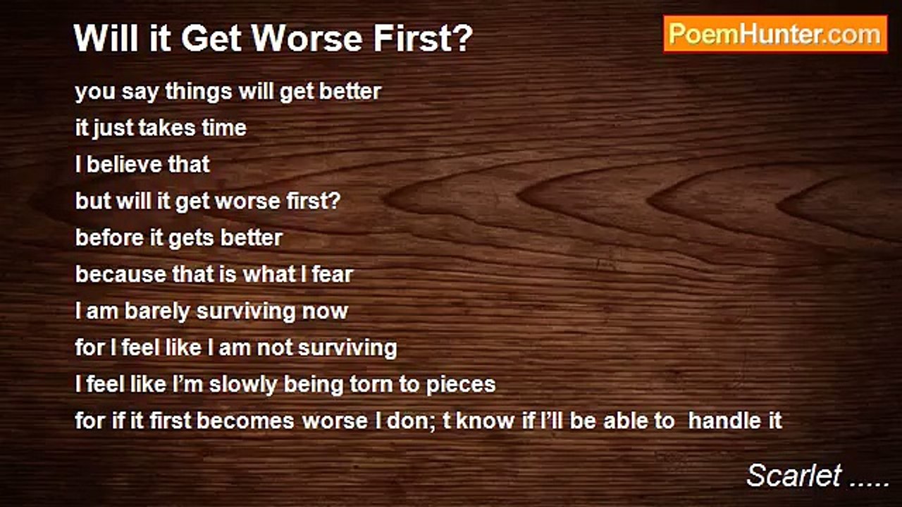 Scarlet ..... - Will it Get Worse First?