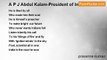 prasanna kumari - A P J Abdul Kalam-President of India
