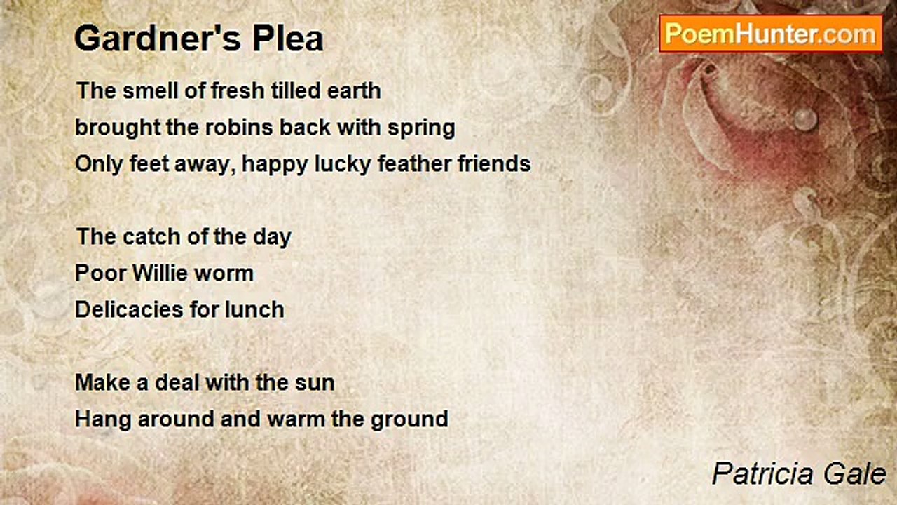 Patricia Gale - Gardner's Plea