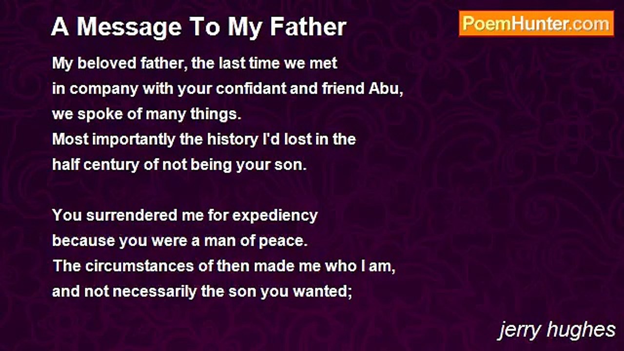 jerry hughes - A Message To My Father