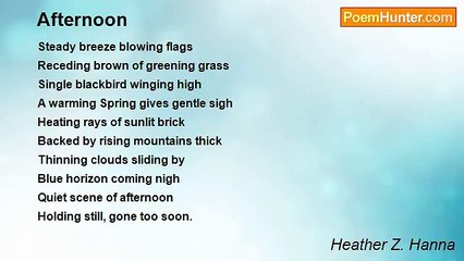 Heather Z. Hanna - Afternoon