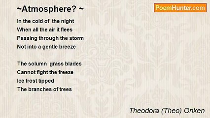 Theodora (Theo) Onken - ~Atmosphere? ~