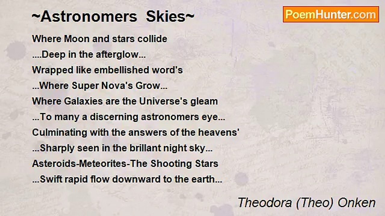 Theodora (Theo) Onken - ~Astronomers  Skies~